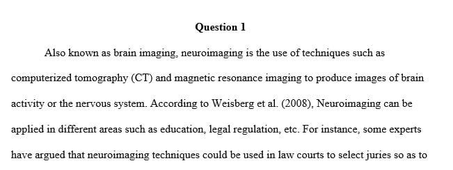 In what situations do you think neuroimaging would be useful