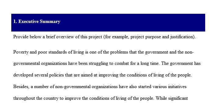 Project Scope Statement - Welfare Crisis