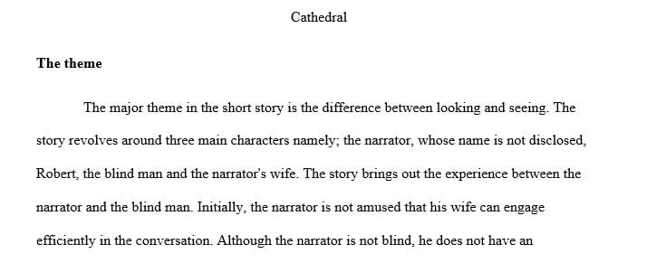 Read the “Cathedral” - Raymond Carver