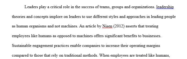 Should people be led like they are machines or organisms