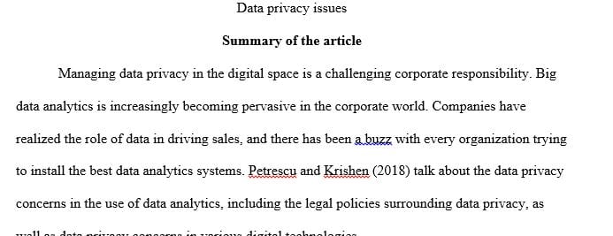 Submit a 3-page analysis of an article that cites an example of unethical behavior as related to corporate or an individual’s behavior