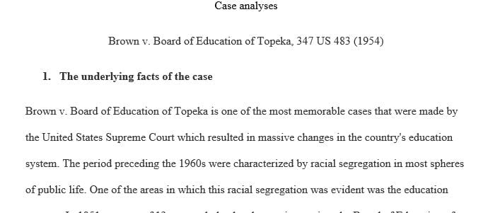 The court's decision and the reasons the court gives for the decision