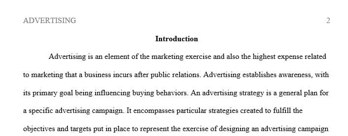 The relationship between the client and the advertising agency as well as to describe the process of advertising design