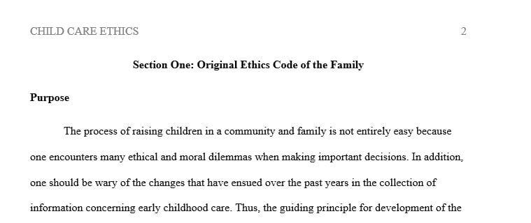 family ethics assignment