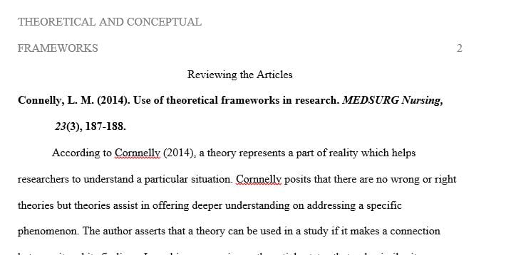 Use of theoretical and conceptual frameworks in qualitative research