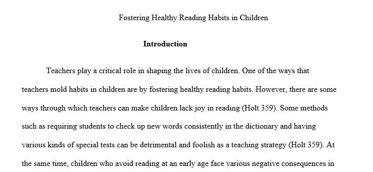 What approaches are there in fostering reading for young students