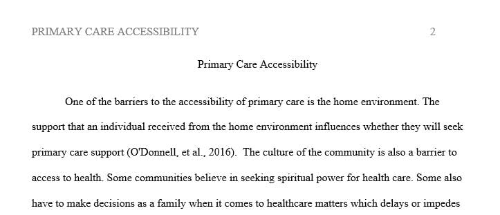 What are the main barriers to accessing primary care