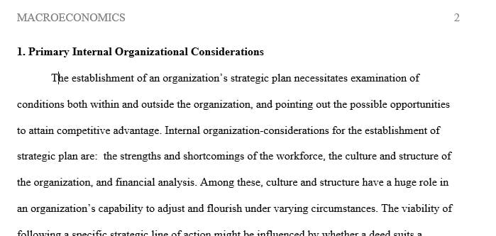 What are the primary internal organizational considerations for the development