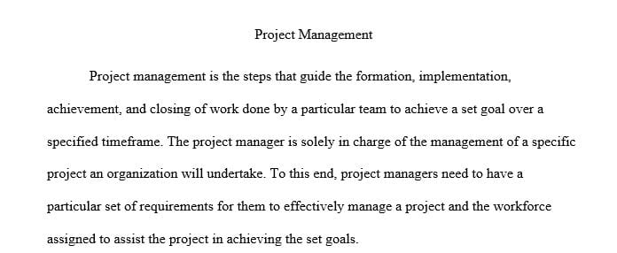 What are the requirements for an individual to become a successful project manager 