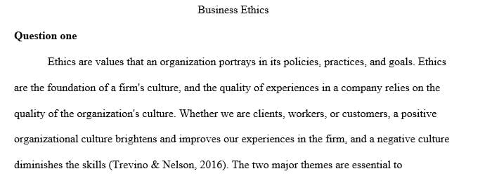What have been two major themes that you believe are essential to understand in order to enhance the ethical behavior