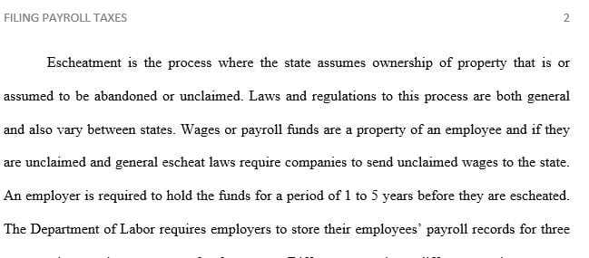 What is escheatment and what are state laws and regulations on abandoned or unclaimed payroll funds
