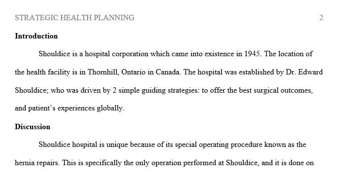 What is so different about Shouldice? As the administrator would you suggest that the company expand services