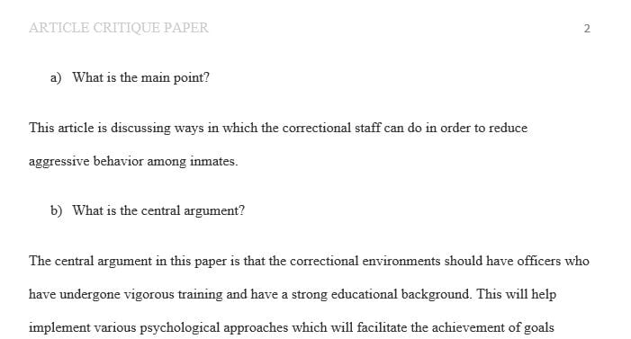 what central argument does the essay make brainly