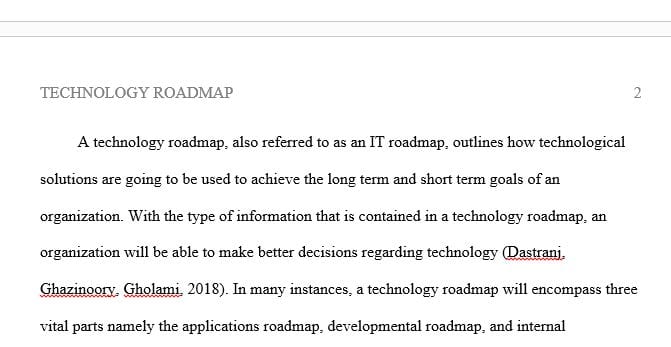 What is the purpose of a technology road map