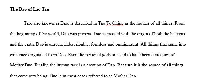 What is the relationship between the dao and all thing