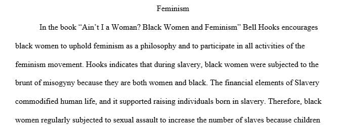 What was the black female slave experience like according to bell hooks in Chapter 1