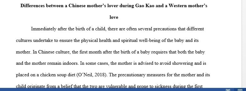 What's the difference between a Chinese mother love to their children especially during Gao Kao and a western mother's love