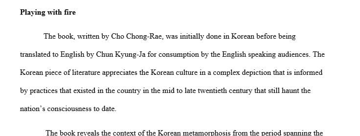 Write about 6-10 pages paper about Korean literature