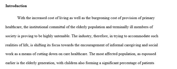 Writing 8 pages about the history of informal caregiving burden in Home Health Care