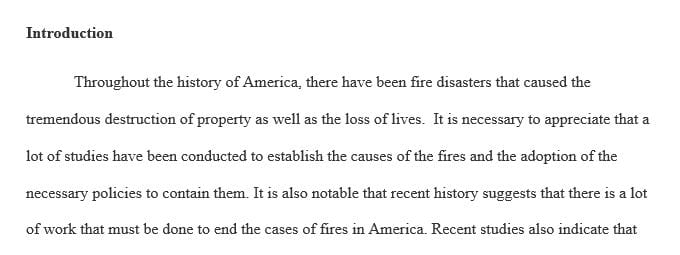 Writing a research project for my fire prevention class