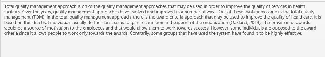 You were asked to choose a quality-improvement standard within health care to discuss