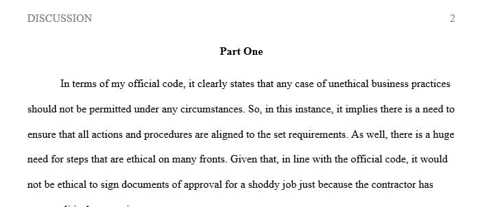 Answer the three discussion questions at the end of Chapter 4 of The ETHICS Challenge in Public Service.