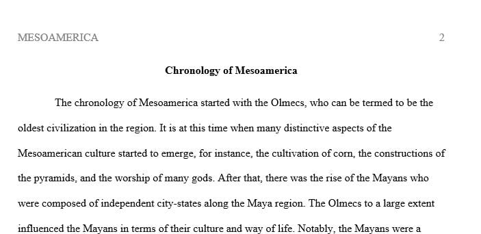 Describe the cultural chronology of Mesoamerica. How and when does the move toward state-level society begin in this region