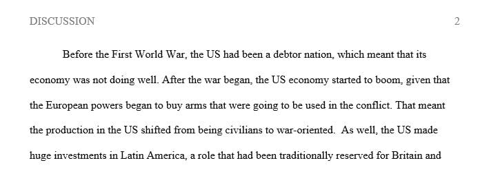 Discuss the changing economic landscape of the United States between the world wars.