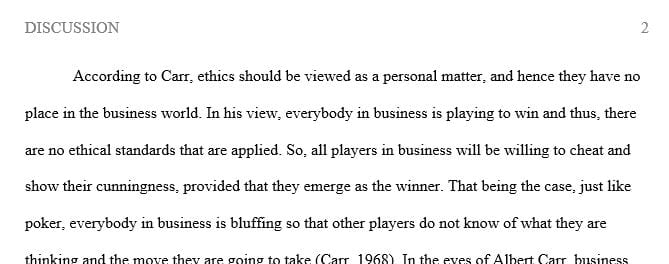 Discuss why Goldman Sachs was a disciple of Albert Carr's theory of "business is a poker game and we are all bluffing."