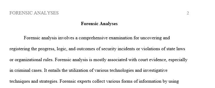 Give examples of applications in which comparison procedures can be used in investigative situations.