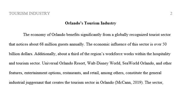 How the tourist industry has affect Orlando