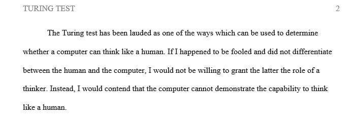 If you were fooled by the Turing test, would you be willing to grant the status of thinker to the computer program