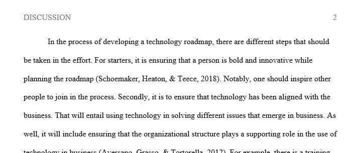 Practical Steps for Developing a Technology Road Map