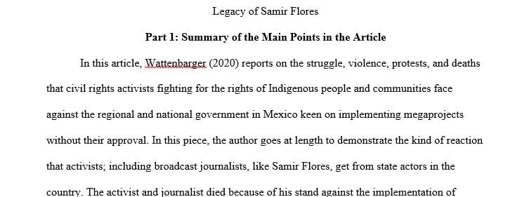 The legacy of Samir Flores; one year later. NACLA report on the Americas