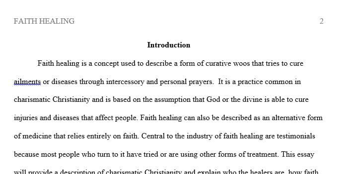 What are the political and economic implications of faith healing