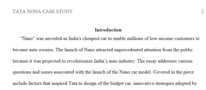 What inspired Tata Motors to build the Nano