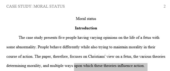 What is the Christian view of the nature of human persons and which theory of moral status is it compatible with