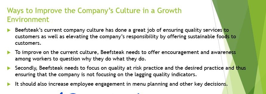 What might you infer about Beefsteak’s current company culture