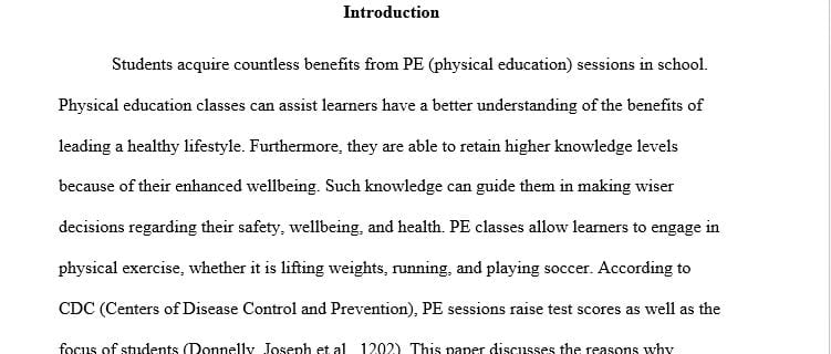 Why should physical education be a requirement for high school and college students 