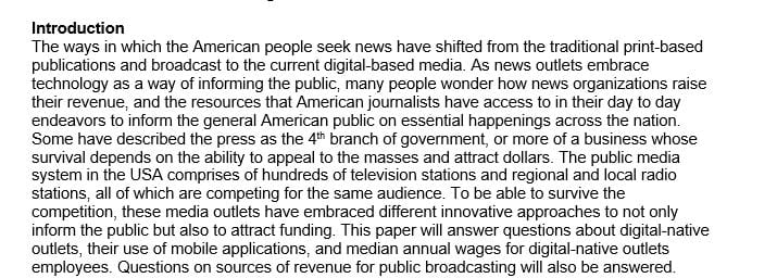 Write a 850 - 1,500 word response to the State of the Media 2019