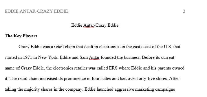 Write a few paragraphs on Eddie Antar — Crazy Eddie