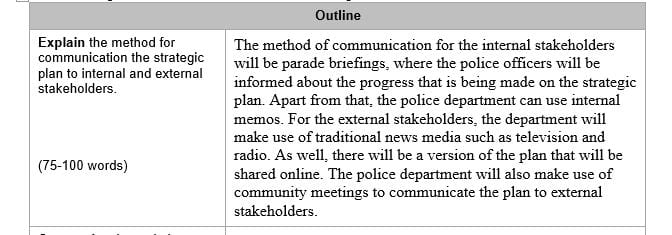 You are a strategy leader with the Scottsdale Police Department and your role is to communicate the details