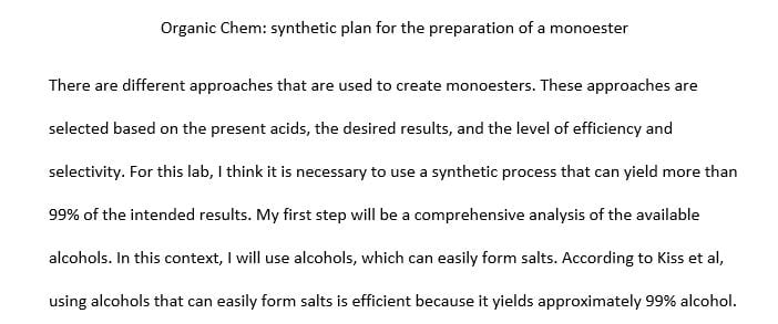 You now have enantiomerically pure diacid that will serve as a starting material.