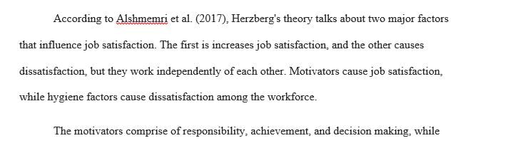 Assess how a manager motivates employees with reference to Herzberg’s two-factor theory.