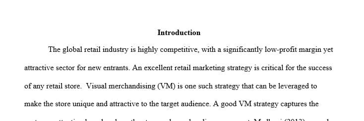 Choose any topic related to Retail Merchandising that you find interesting.