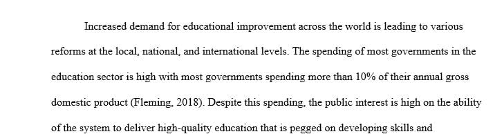 Current research in an area of organizational trends in the education or human services environment.