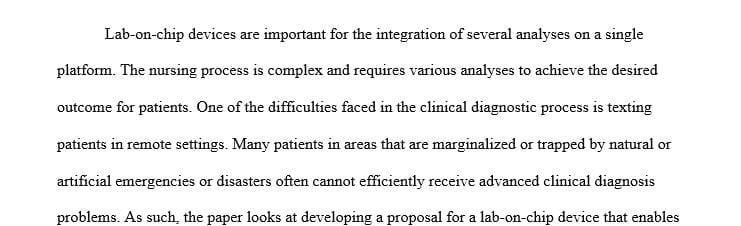 Describe a device that could be developed to advance clinical diagnostic or solve a particular problem within it