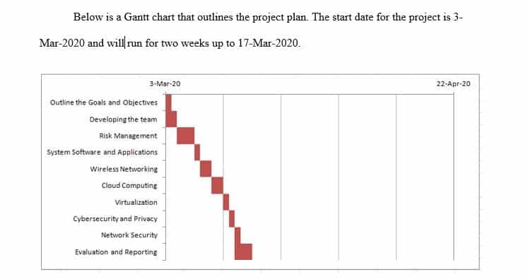 Develop a project plan which includes the applicable tasks for each of the major areas listed below for each element of the IT audit