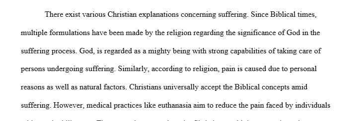 How would George interpret his suffering in light of the Christian narrative with an emphasis on the fallenness of the world