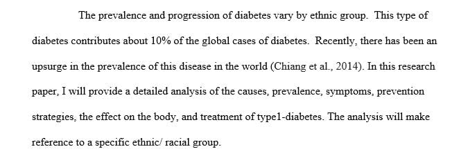 Investigate a disease that runs in your family or ethnic group